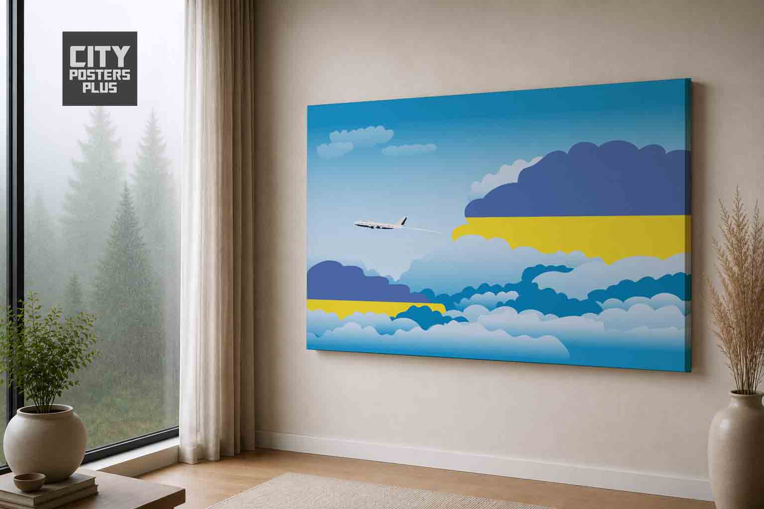 Ukraine Day Clouds Canvas Framed Prints | Country & City Wall Art | City Posters Plus