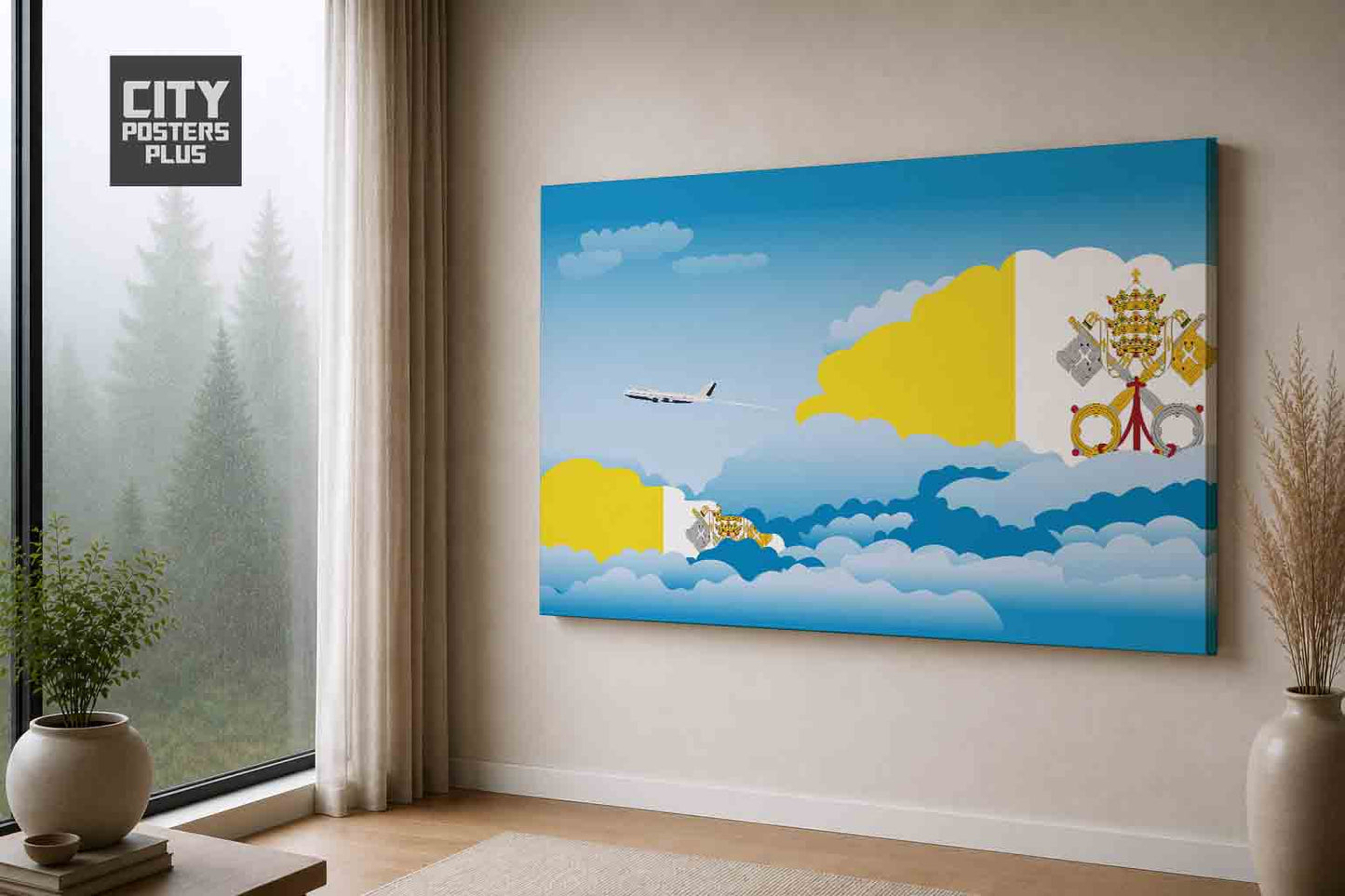 Vatican City  Holy See Day Clouds Canvas Framed Prints | Country & City Wall Art | City Posters Plus