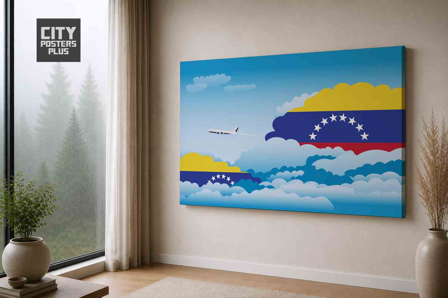 Venezuela Day Clouds Canvas Framed Prints | Country & City Wall Art | City Posters Plus