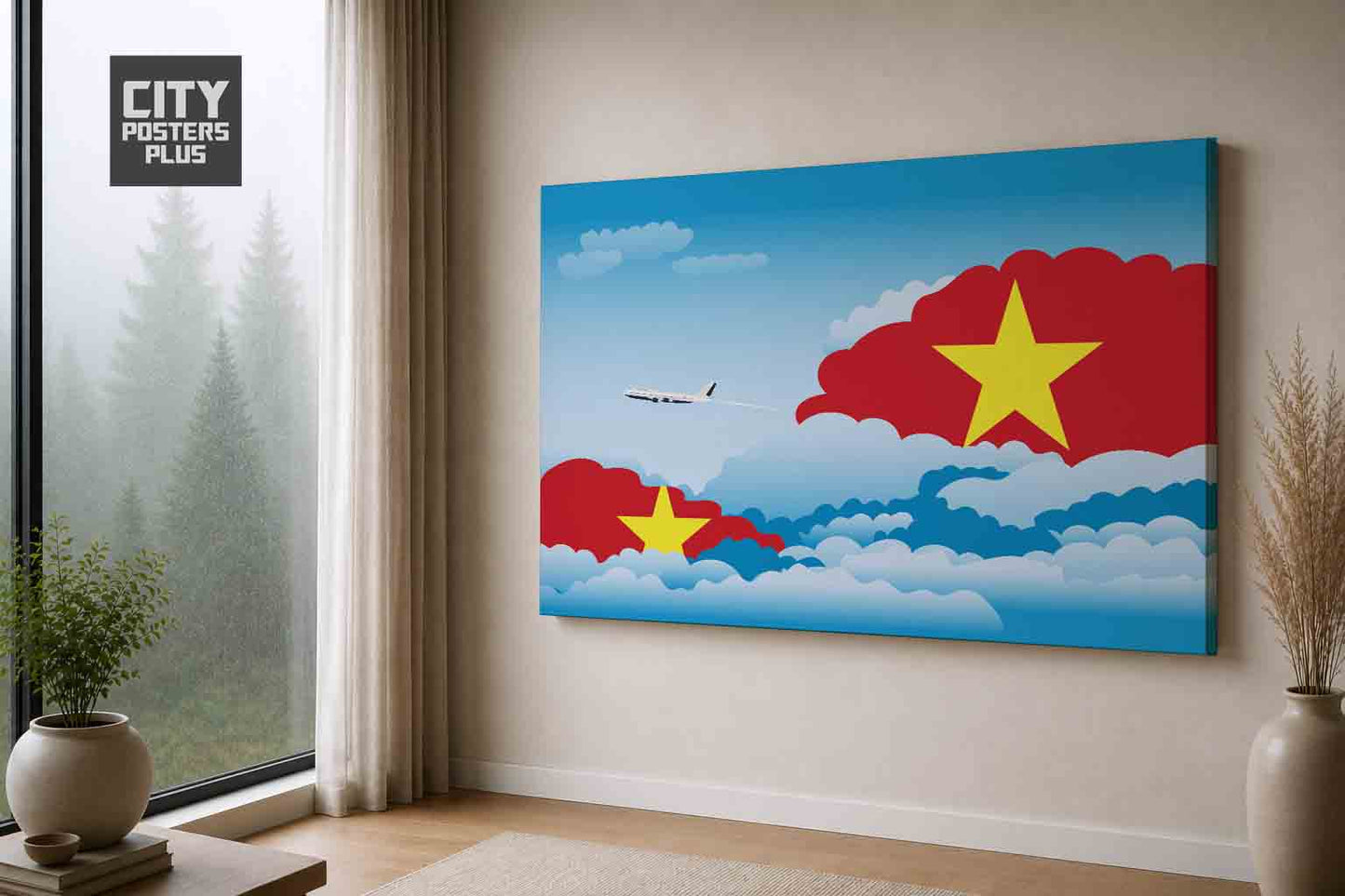Vietnam Day Clouds Canvas Framed Prints | Country & City Wall Art | City Posters Plus