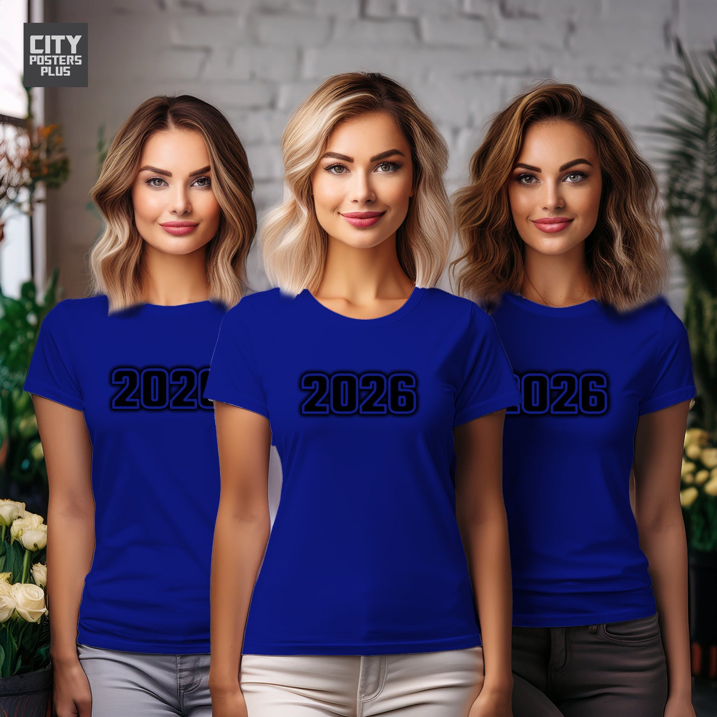 2026 Year Women T-Shirt (Royal Blue)