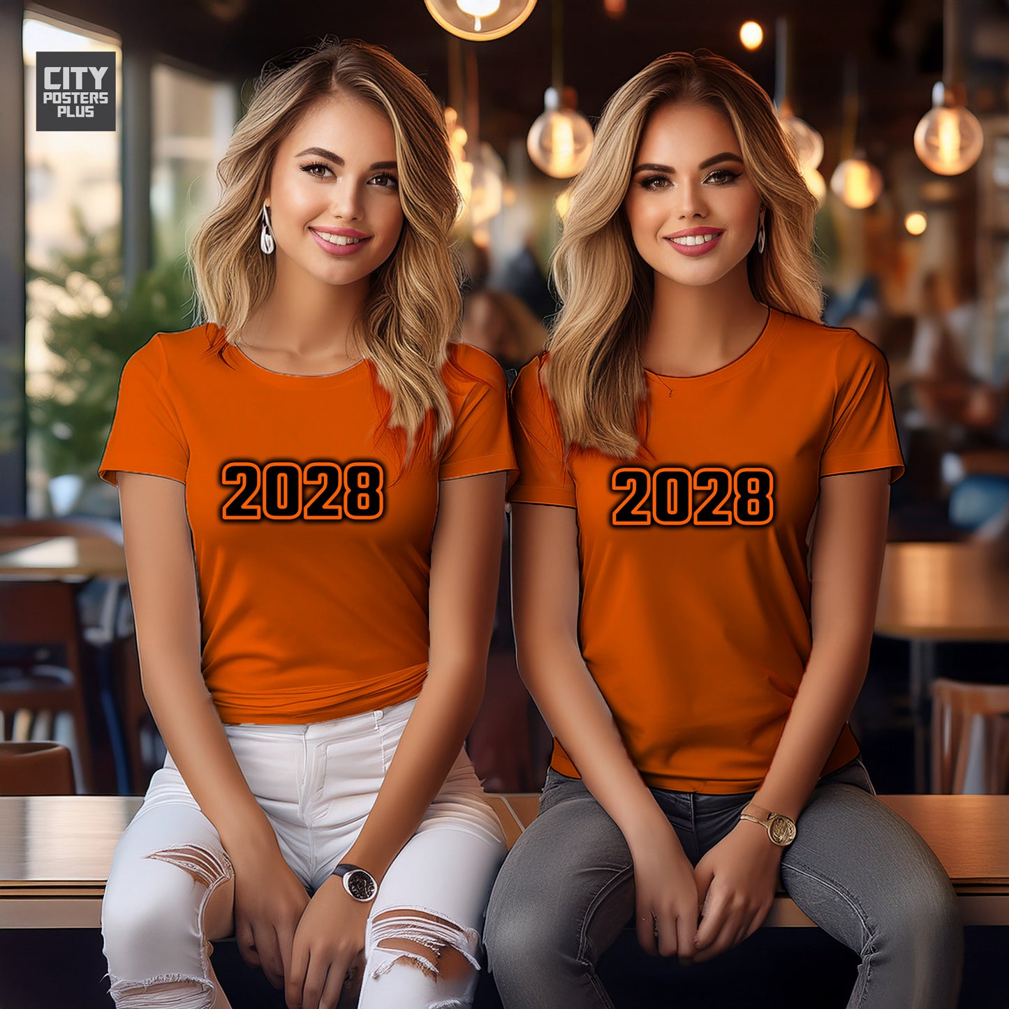 2028 Year Women T-Shirt (Orange)
