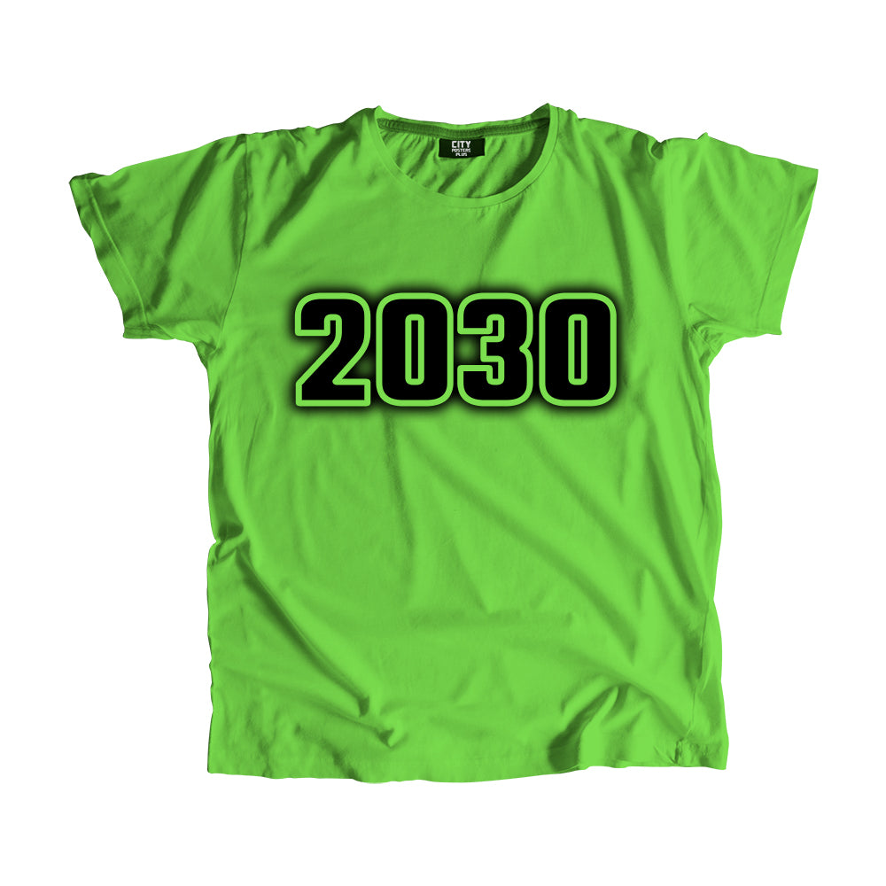 2030 Year Men Unisex T-Shirt (Liril Green)