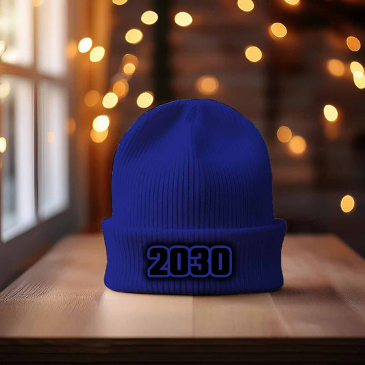 Beanie Plus  2030 Year Beanie | Vintage & Future Year Knit Winter Hat 