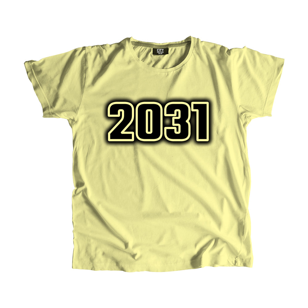 2031 Year Men Unisex T-Shirt (Butter Yellow)