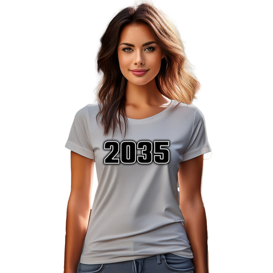 2035 Year Women T-Shirt (Melange Grey)
