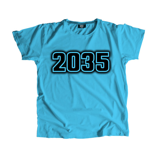 2035 Year Men Unisex T-Shirt (Sky Blue)