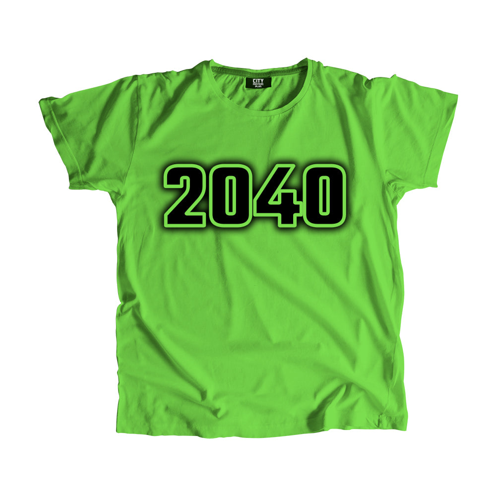 2040 Year Men Unisex T-Shirt (Liril Green)