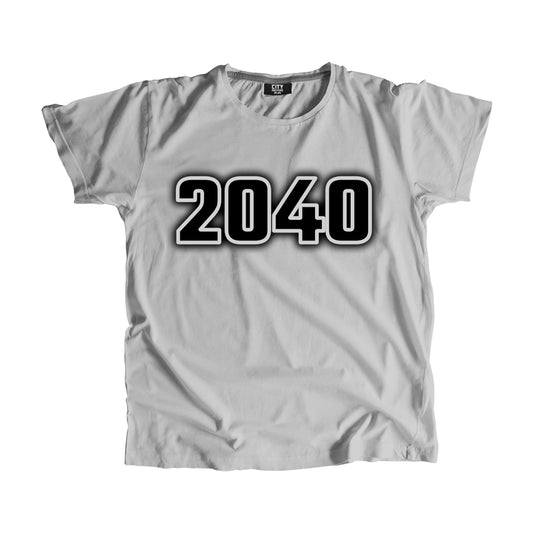 2040 Year Men Unisex T-Shirt (Melange Grey)