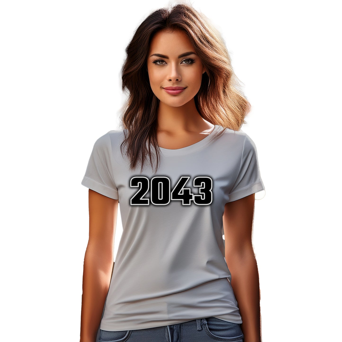 2043 Year Women T-Shirt (Melange Grey)