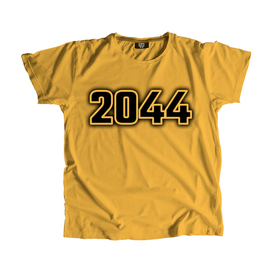 2044 Year Men Unisex T-Shirt (Golden Yellow)
