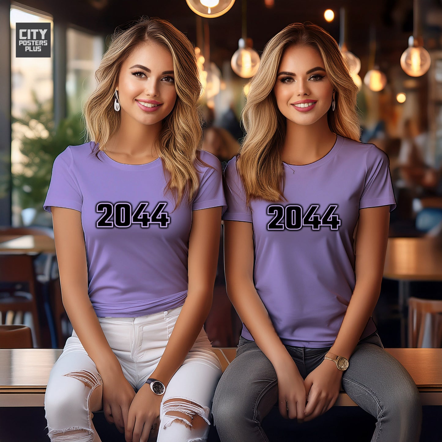 2044 Year Women T-Shirt (Iris Lavender)