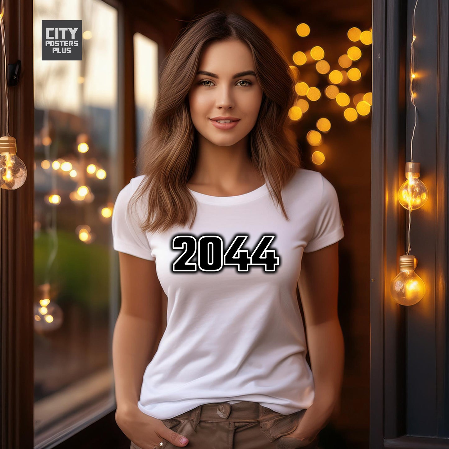 2044 Year Women T-Shirt (White)
