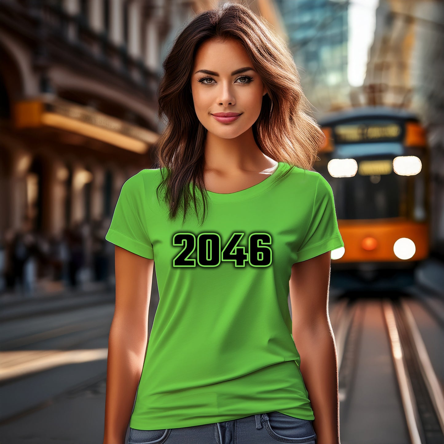 2046 Year Women T-Shirt (Liril Green)