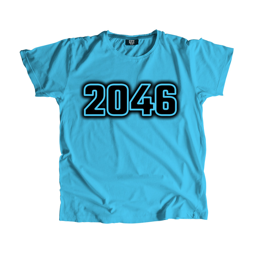 2046 Year Men Unisex T-Shirt (Sky Blue)