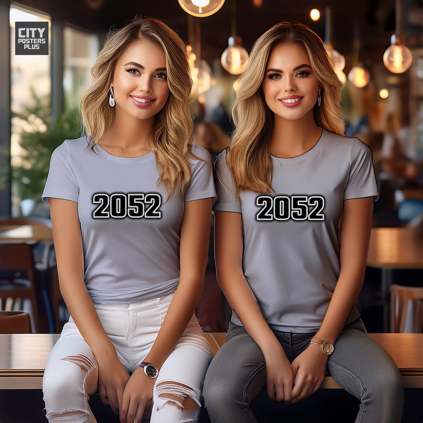 2052 Year Women T-Shirt (Melange Grey)