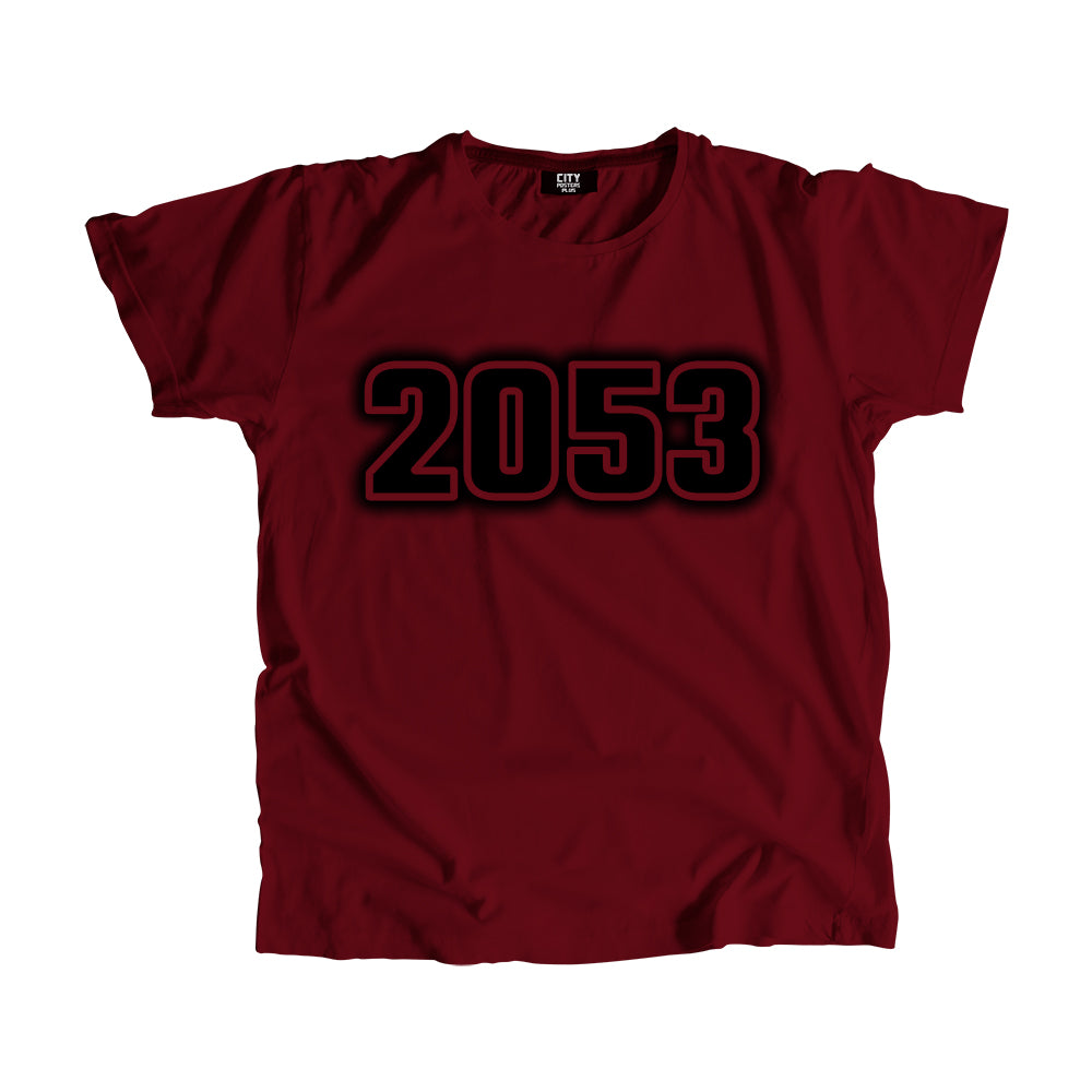 2053 Year Men Unisex T-Shirt (Maroon)
