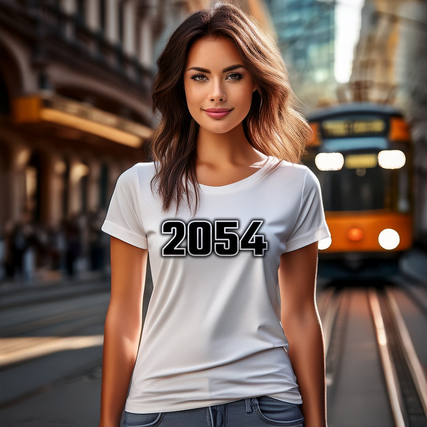 2054 Year Women T-Shirt (White)