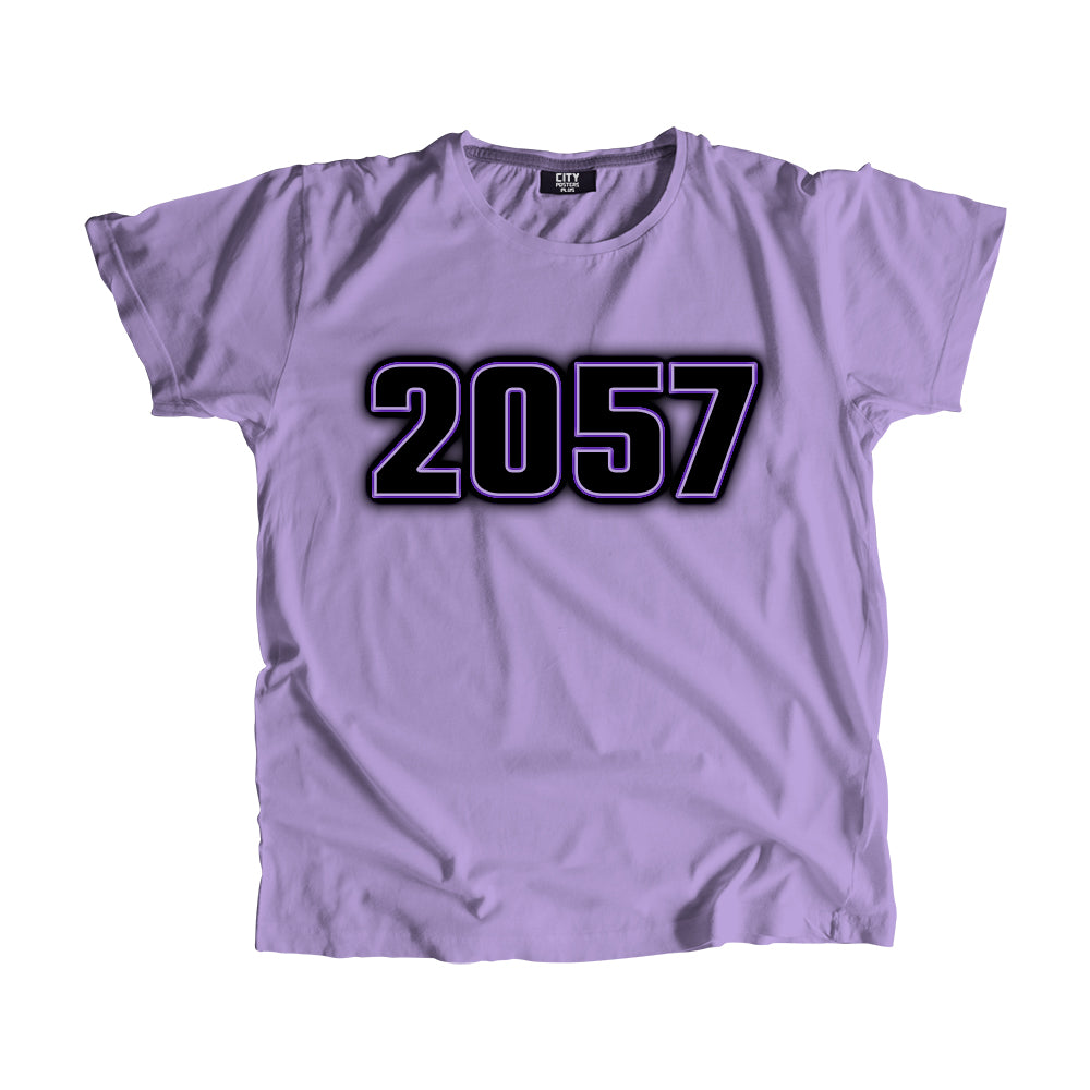 2057 Year Men Unisex T-Shirt (Iris Lavender)