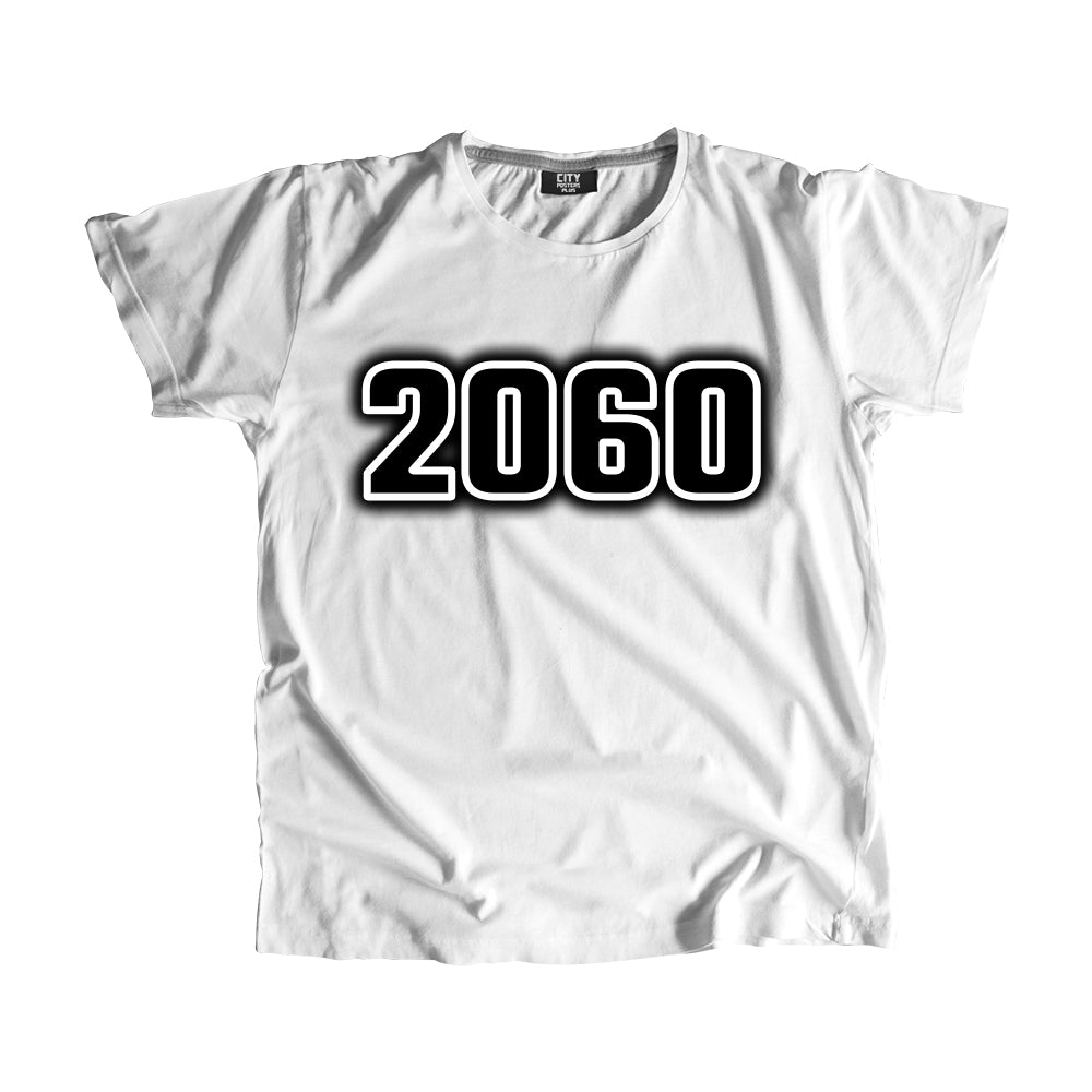 2060 Year Men Unisex T-Shirt (White)