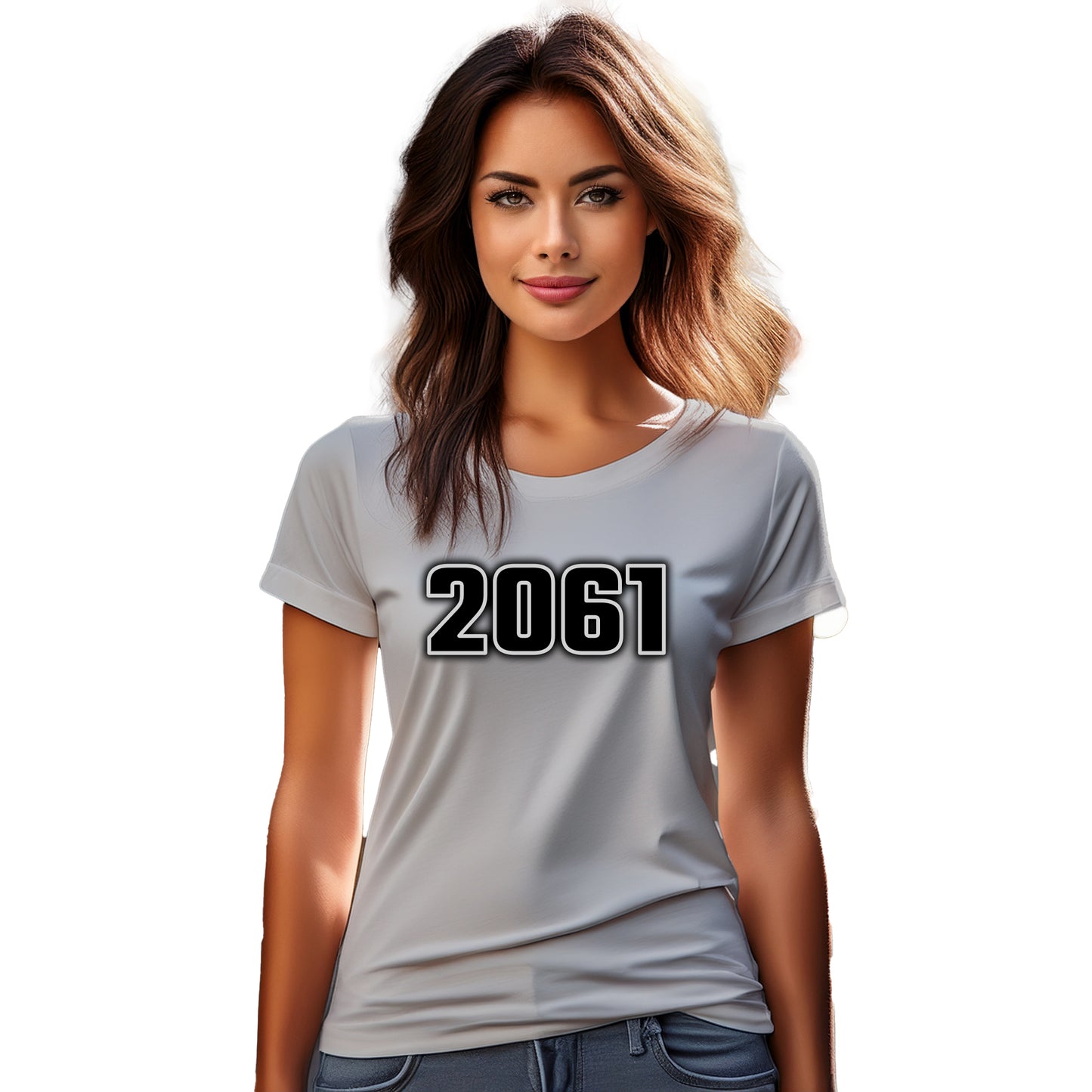 2061 Year Women T-Shirt (Melange Grey)