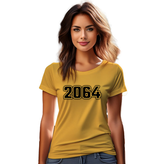2064 Year Women T-Shirt (Golden Yellow)