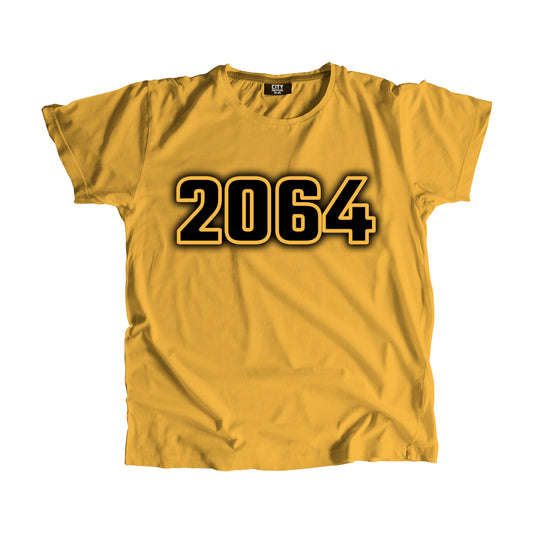2064 Year Men Unisex T-Shirt (Golden Yellow)
