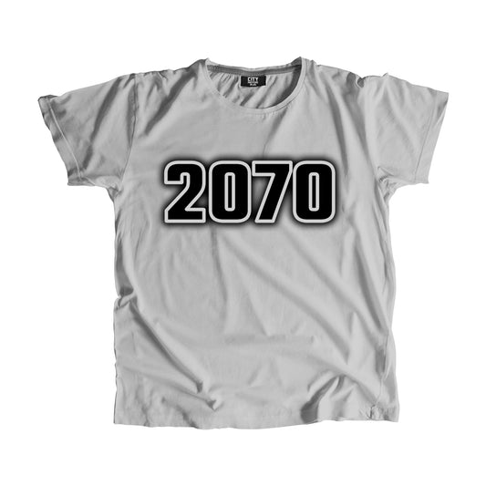 2070 Year Men Unisex T-Shirt (Melange Grey)