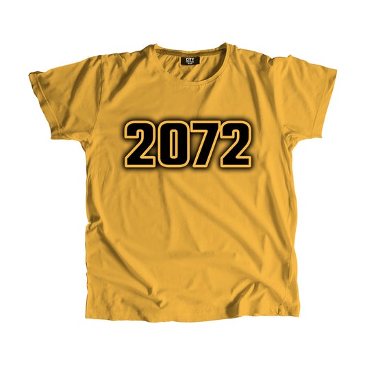 2072 Year Men Unisex T-Shirt (Golden Yellow)
