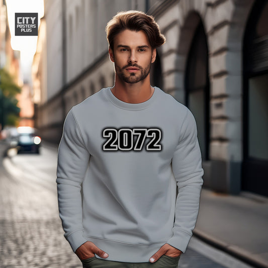 2072 Year Men Unisex Sweatshirt (Melange Grey)