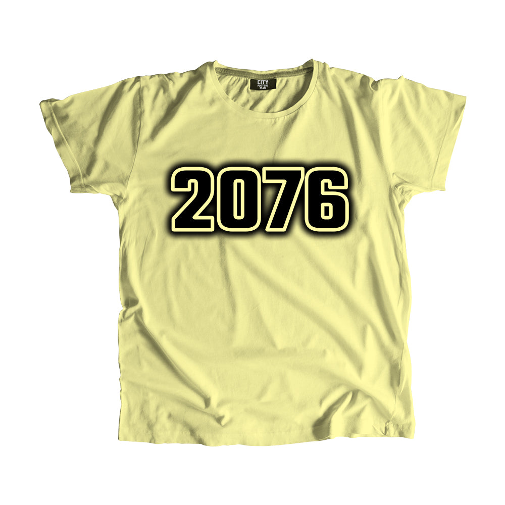 2076 Year Men Unisex T-Shirt (Butter Yellow)