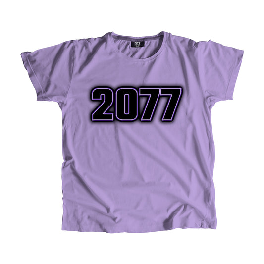2077 Year Men Unisex T-Shirt (Iris Lavender)