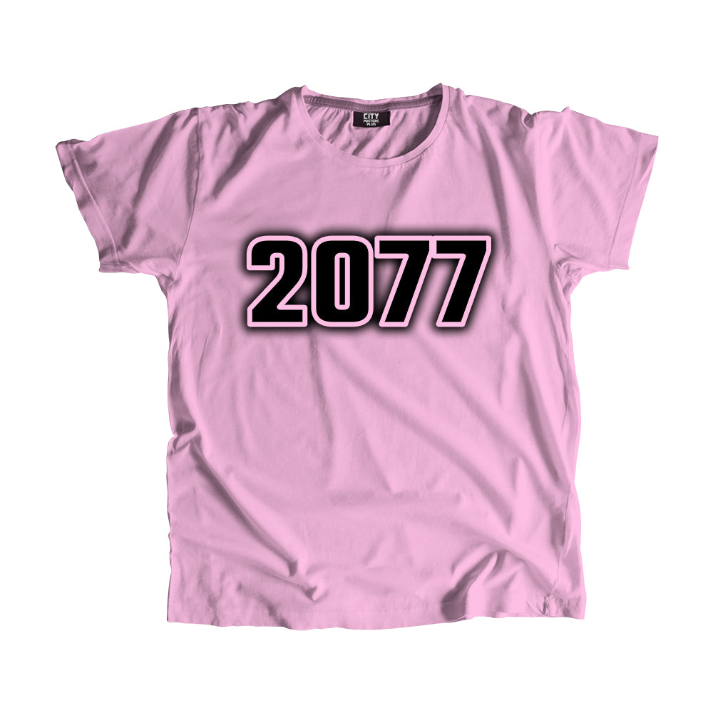 2077 Year Men Unisex T-Shirt (Light Pink)