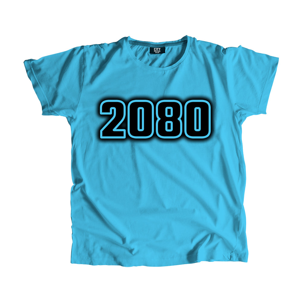 2080 Year Men Unisex T-Shirt (Sky Blue)