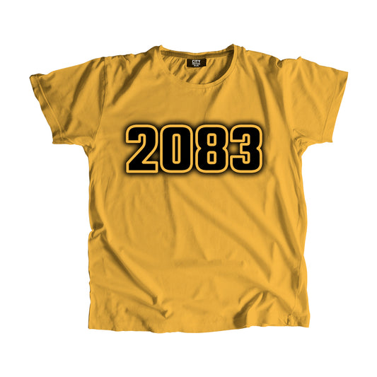 2083 Year Men Unisex T-Shirt (Golden Yellow)