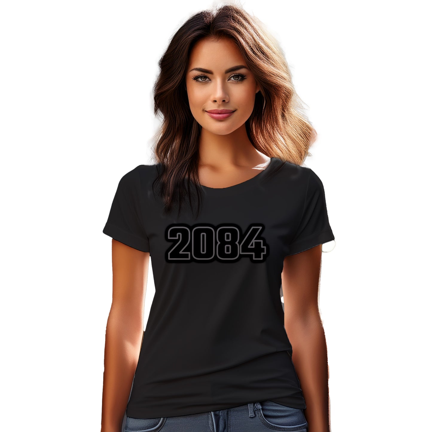 2084 Year Women T-Shirt (Black)