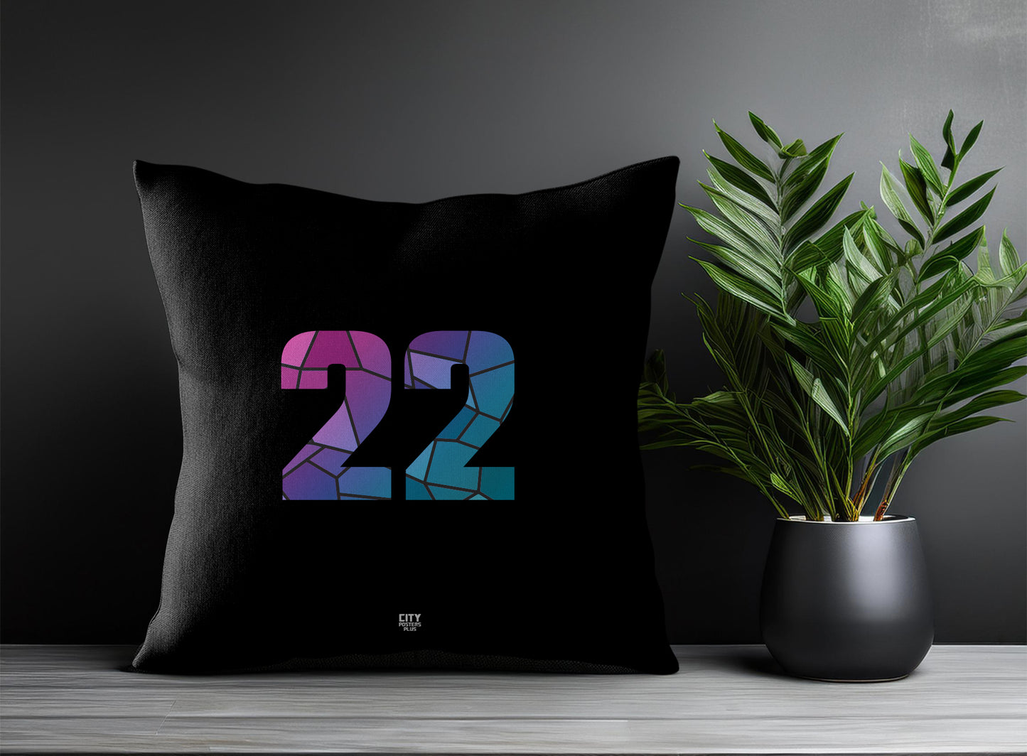 Print Deliver Plus 22 Number Square & Rectangle Pillow Cases | Modern Numeric Throw Pillow Covers 