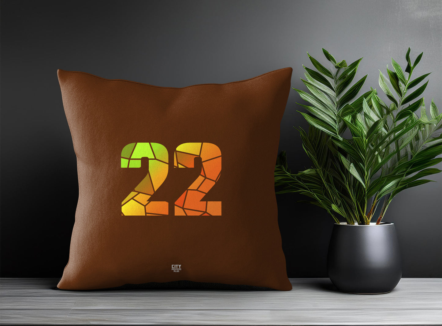 Print Deliver Plus 22 Number Square & Rectangle Pillow Cases | Modern Numeric Throw Pillow Covers 