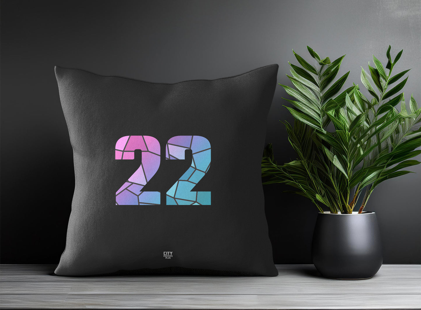Print Deliver Plus 22 Number Square & Rectangle Pillow Cases | Modern Numeric Throw Pillow Covers 