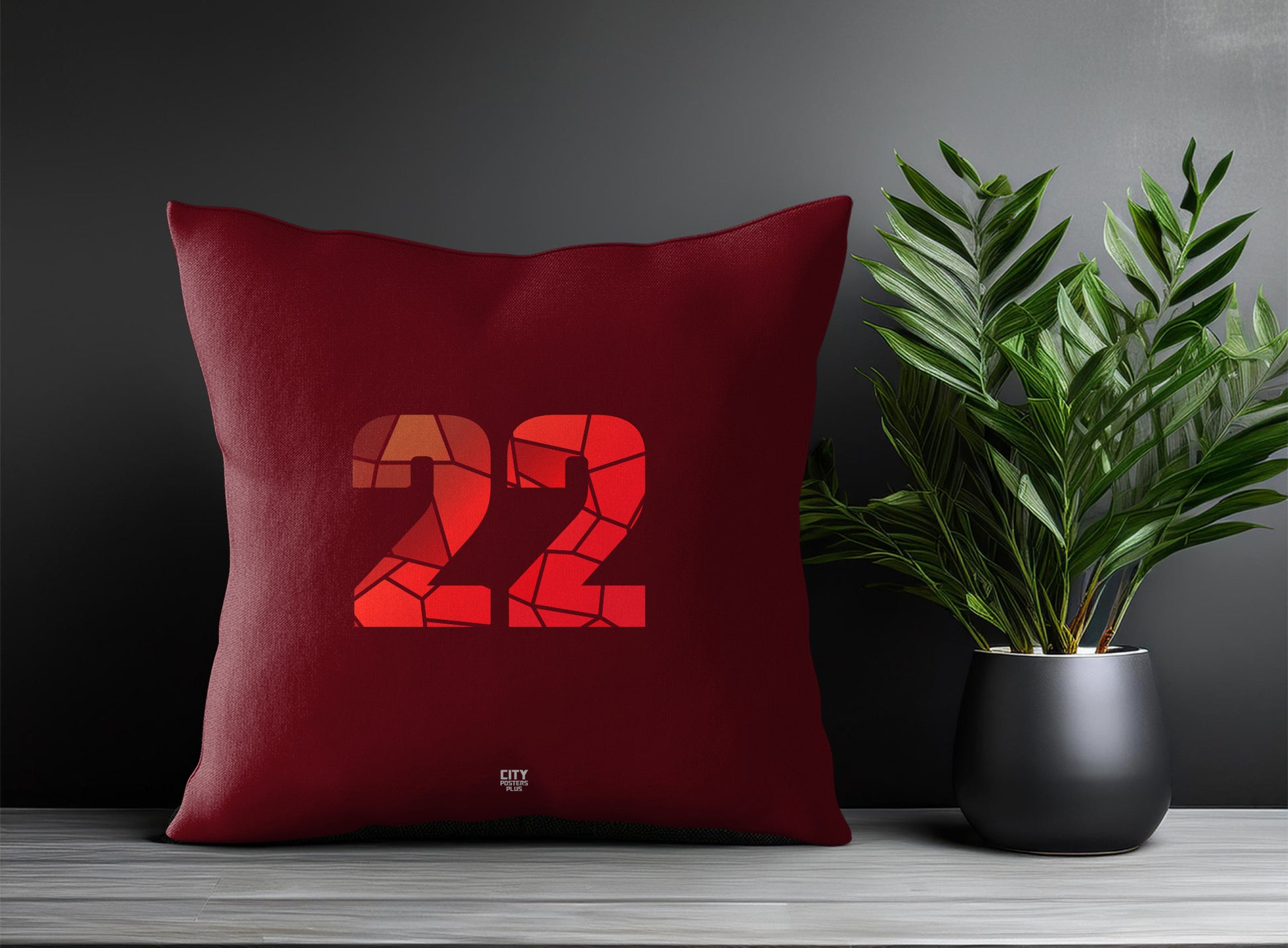 Print Deliver Plus 22 Number Square & Rectangle Pillow Cases | Modern Numeric Throw Pillow Covers 