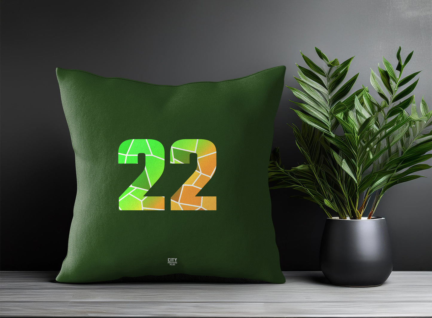 Print Deliver Plus 22 Number Square & Rectangle Pillow Cases | Modern Numeric Throw Pillow Covers 