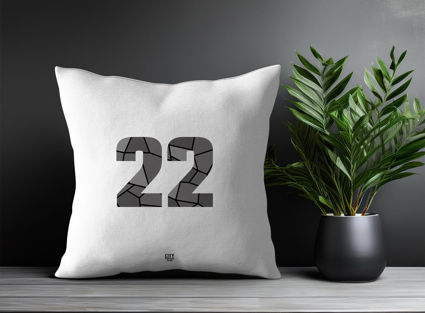 Print Deliver Plus 22 Number Square & Rectangle Pillow Cases | Modern Numeric Throw Pillow Covers 
