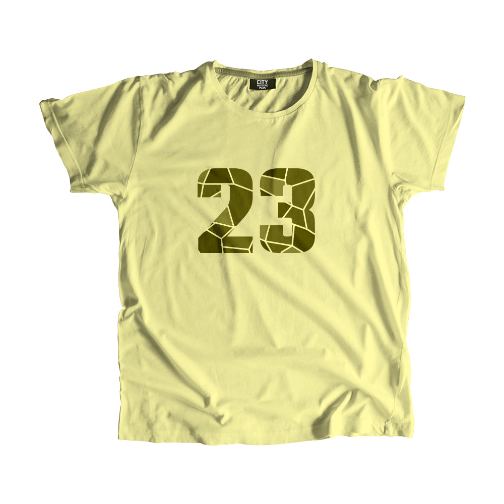23 Number Men Unisex T-Shirt (Butter Yellow)