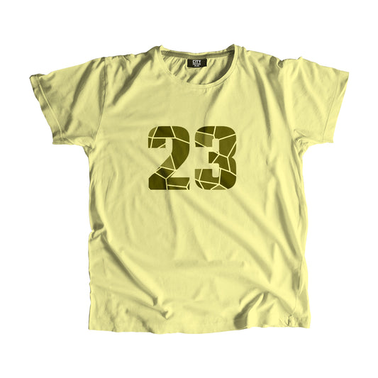 23 Number Men Unisex T-Shirt (Butter Yellow)