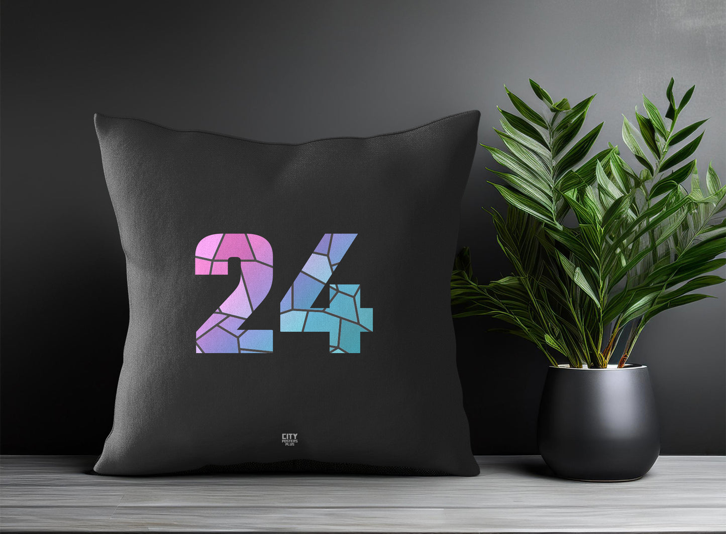 Print Deliver Plus 24 Number Square & Rectangle Pillow Cases | Modern Numeric Throw Pillow Covers 