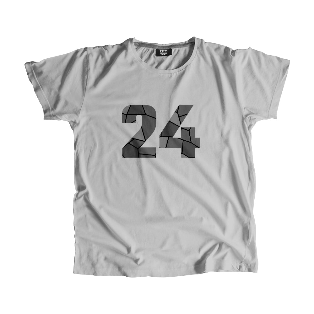 24 Number Men Unisex T-Shirt (Melange Grey)