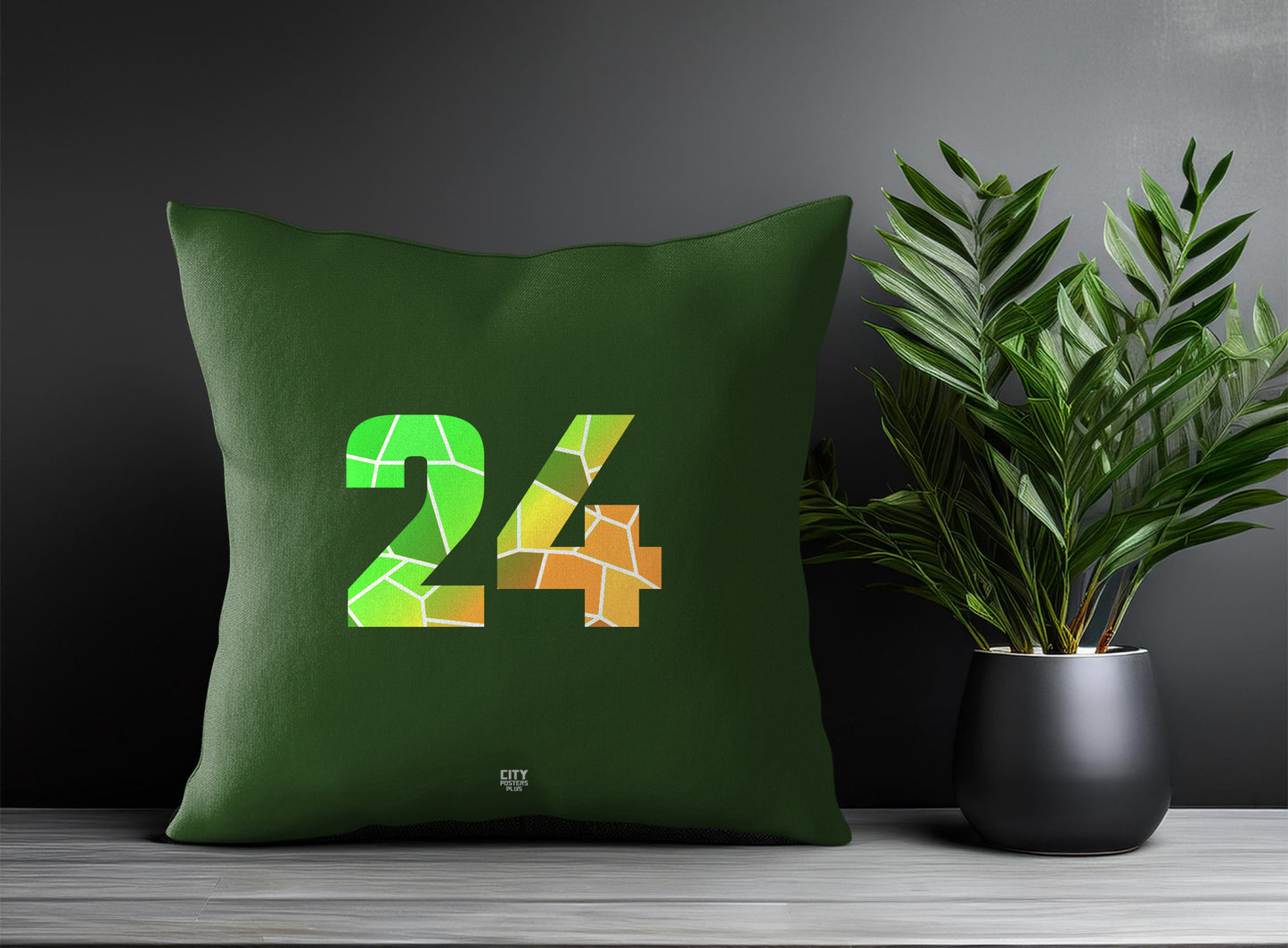 Print Deliver Plus 24 Number Square & Rectangle Pillow Cases | Modern Numeric Throw Pillow Covers 