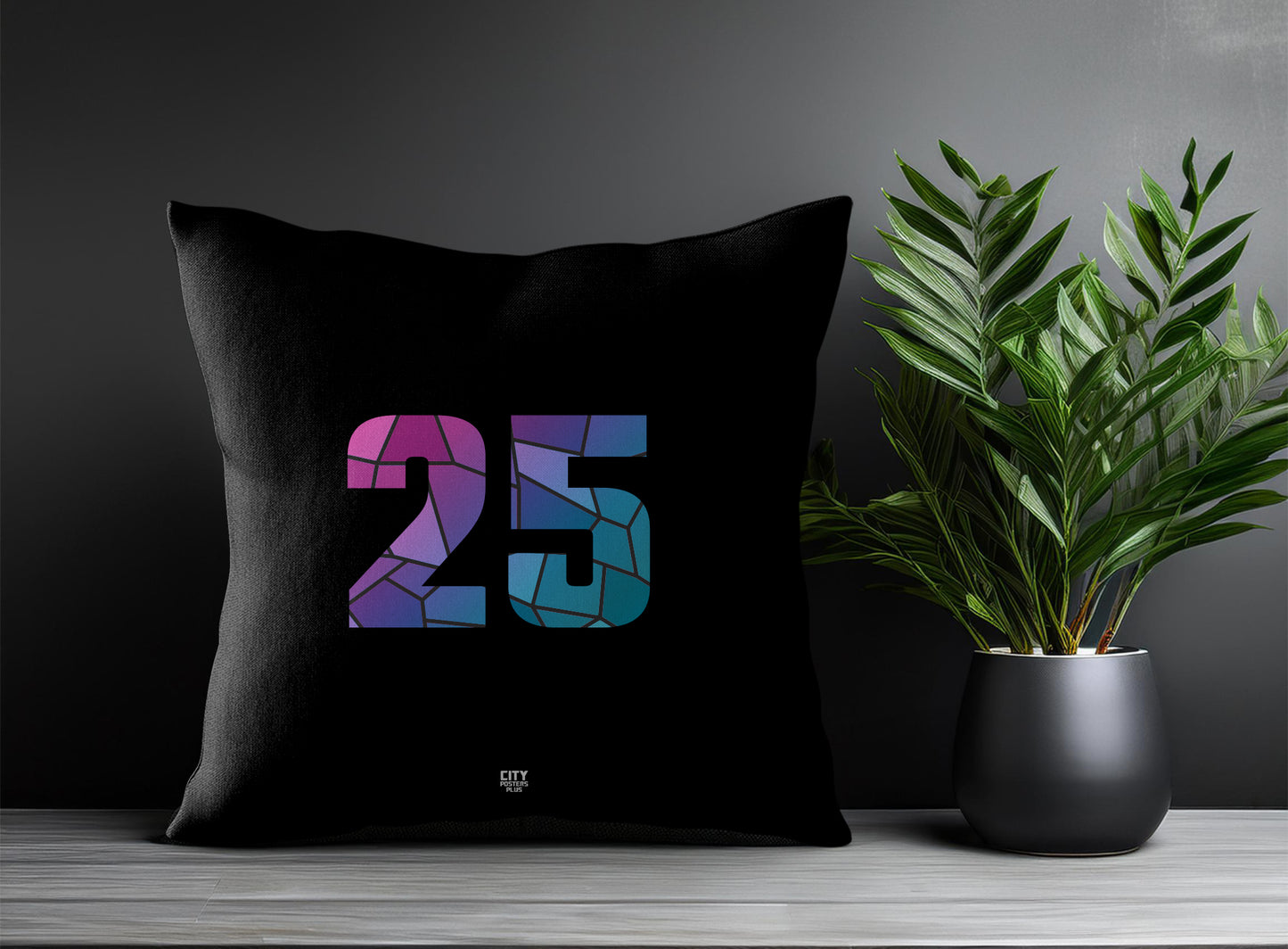 Print Deliver Plus 25 Number Square & Rectangle Pillow Cases | Modern Numeric Throw Pillow Covers 