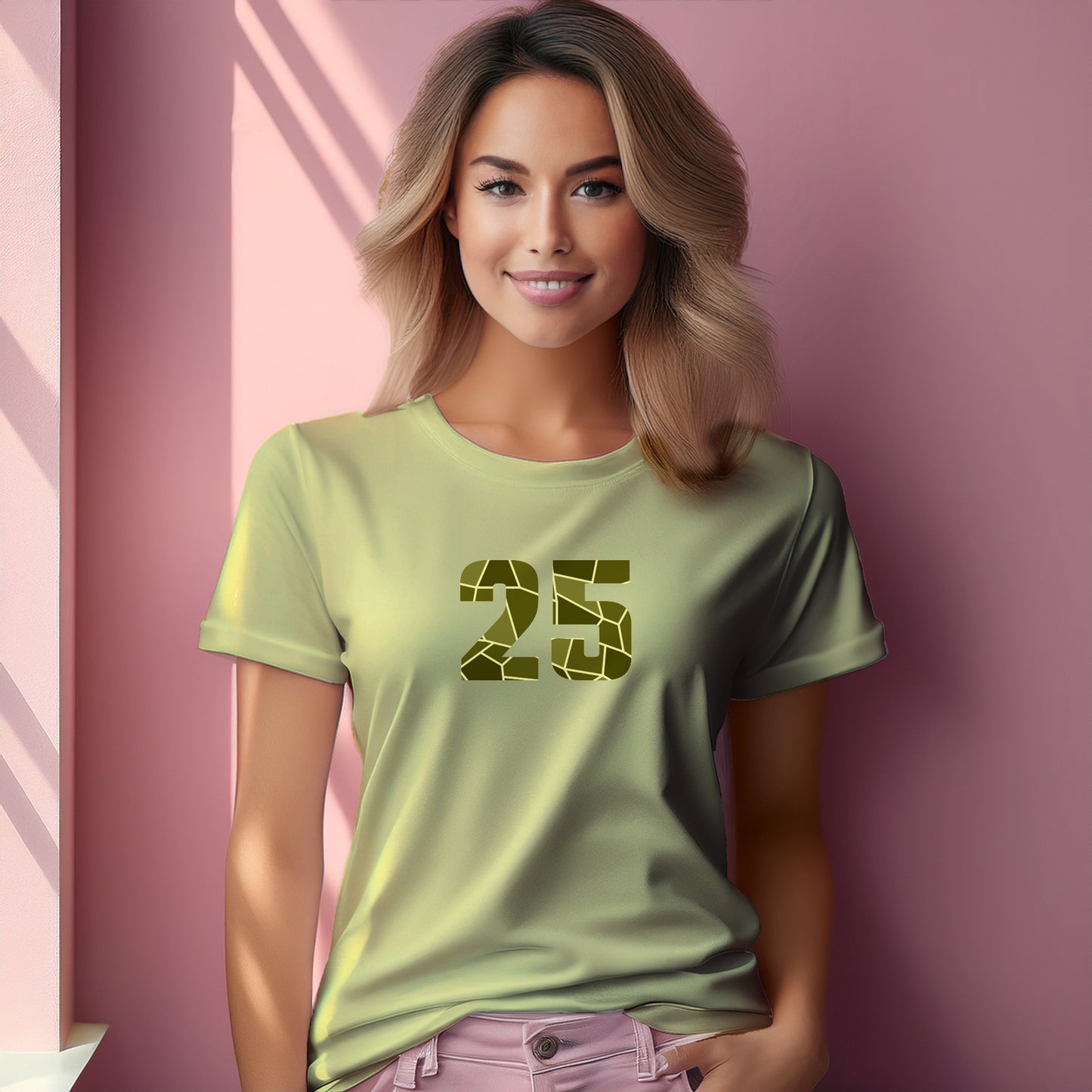 25 Number Women T-Shirt (Butter Yellow)