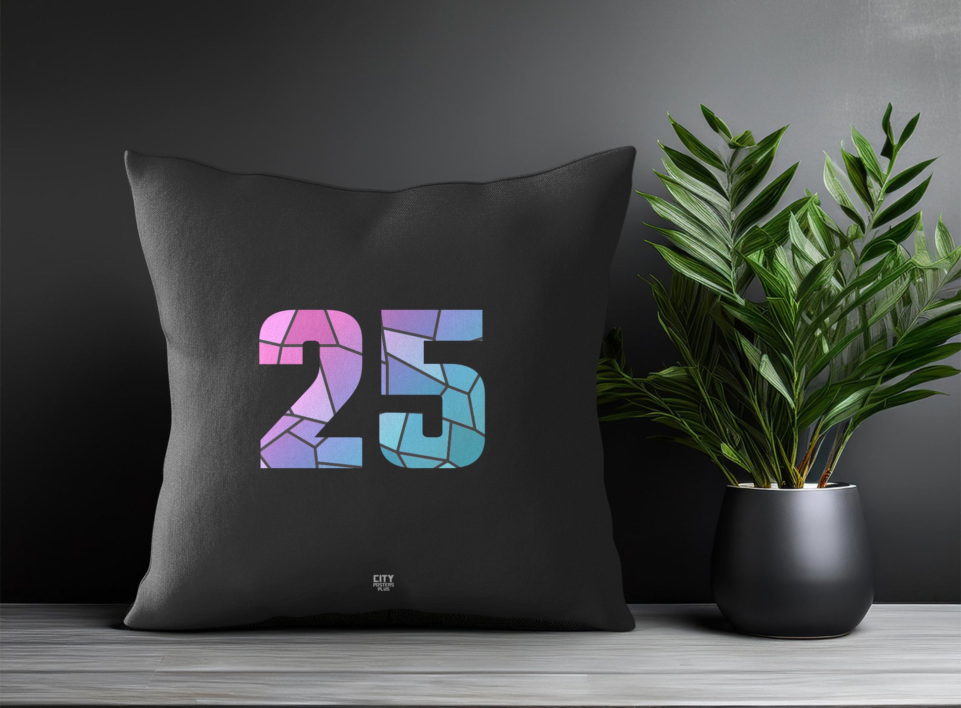 Print Deliver Plus 25 Number Square & Rectangle Pillow Cases | Modern Numeric Throw Pillow Covers 